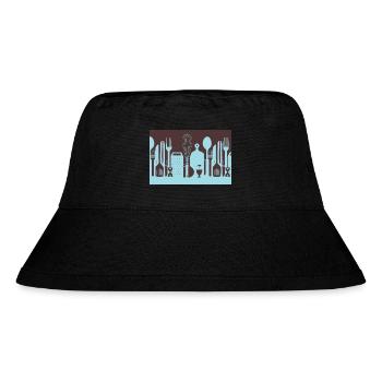 Kitchen with kitchen utensils - Stanley/Stella Recycled Bucket Hat - black - Front