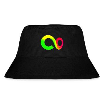 Regenbogen Verlauf unendlich Unendlichkeit Symbol - Stanley/Stella recycelter Bucket Hat - Schwarz - Vorne