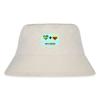 Ecuador und Schweden 100% perfekt / Geschenk - Stanley/Stella recycelter Bucket Hat - Naturweiß - Vorne