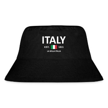 ITALIEN - Stanley/Stella recycelter Bucket Hat - Schwarz - Vorne
