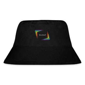 be proud | LGBTQIA+ | show somelove - Stanley/Stella recycelter Bucket Hat - Schwarz - Vorne