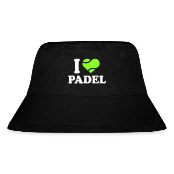 Ich liebe Padel - Stanley/Stella recycelter Bucket Hat - Schwarz - Vorne