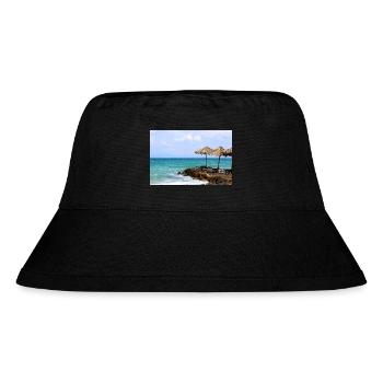 Sommer Sonne Strand Meer Poster - Stanley/Stella recycelter Bucket Hat - Schwarz - Vorne