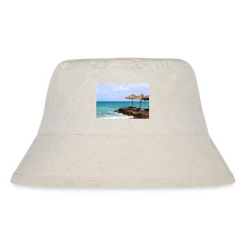 Sommer Sonne Strand Meer Poster - Stanley/Stella recycelter Bucket Hat - Naturweiß - Vorne