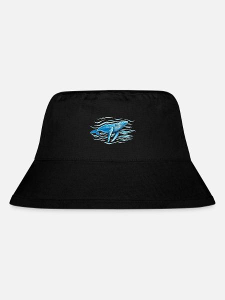 Buckelwal - Stanley/Stella recycelter Bucket Hat - Schwarz