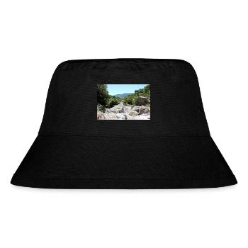 Mountain Mountains Mountain Landscape Poster - Stanley/Stella Recycled Bucket Hat - black - Front