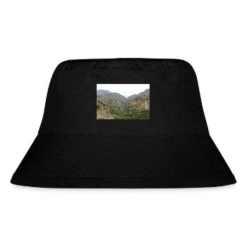 Mountain Mountains Mountain Landscape Poster - Stanley/Stella Recycled Bucket Hat - black - Front