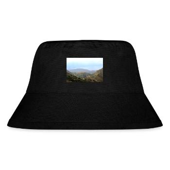Mountain Mountains Mountain Landscape Poster - Stanley/Stella Recycled Bucket Hat - black - Front