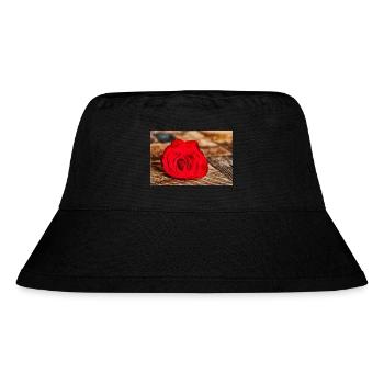 Red Rose - Stanley/Stella Recycled Bucket Hat - black - Front