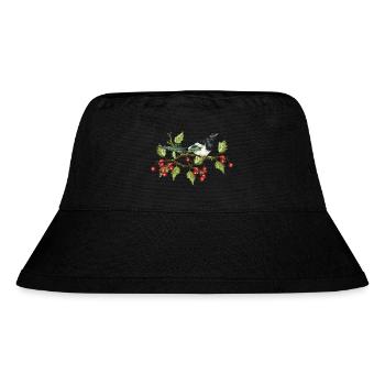 Bunter Vogel - Stanley/Stella recycelter Bucket Hat - Schwarz - Vorne