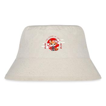 Rotfuchs: Die Legende Japans - Stanley/Stella recycelter Bucket Hat - Naturweiß - Vorne