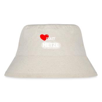 Herz statt Hetze Anti Rassismus Design - Stanley/Stella recycelter Bucket Hat - Naturweiß - Vorne
