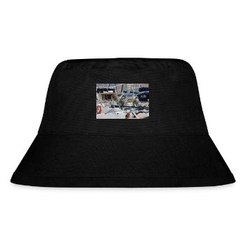 Fischerboote - Stanley/Stella recycelter Bucket Hat - Schwarz - Vorne