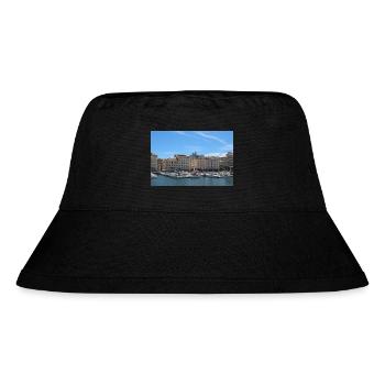 Notre Dame de la Garde in Marseille, Frankreich - Stanley/Stella recycelter Bucket Hat - Schwarz - Vorne