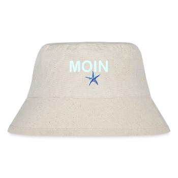Moin mit Seestern - Stanley/Stella recycelter Bucket Hat - Naturweiß - Vorne