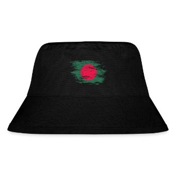Bangladesh flag used - Stanley/Stella Recycled Bucket Hat - black - Front