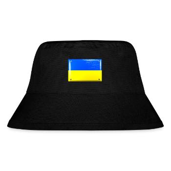 Drapeau jaune bleu de l’Ukraine Drapeau en étain Signe Look - Bob recyclé Stanley/Stella - noir - Devant