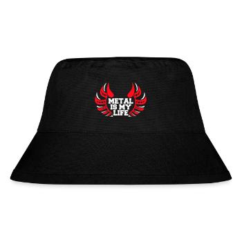 Heavy Metal Is My Life Hard Rock Horns Texte Logo - Bob recyclé Stanley/Stella - noir - Devant