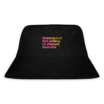 Bieber - Stanley/Stella recycelter Bucket Hat - Schwarz - Vorne