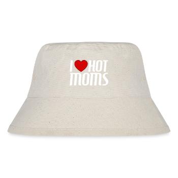 I love hot moms - Stanley/Stella recycelter Bucket Hat - Naturweiß - Vorne