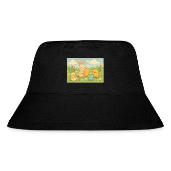 Ostern - Stanley/Stella recycelter Bucket Hat - Schwarz - Vorne