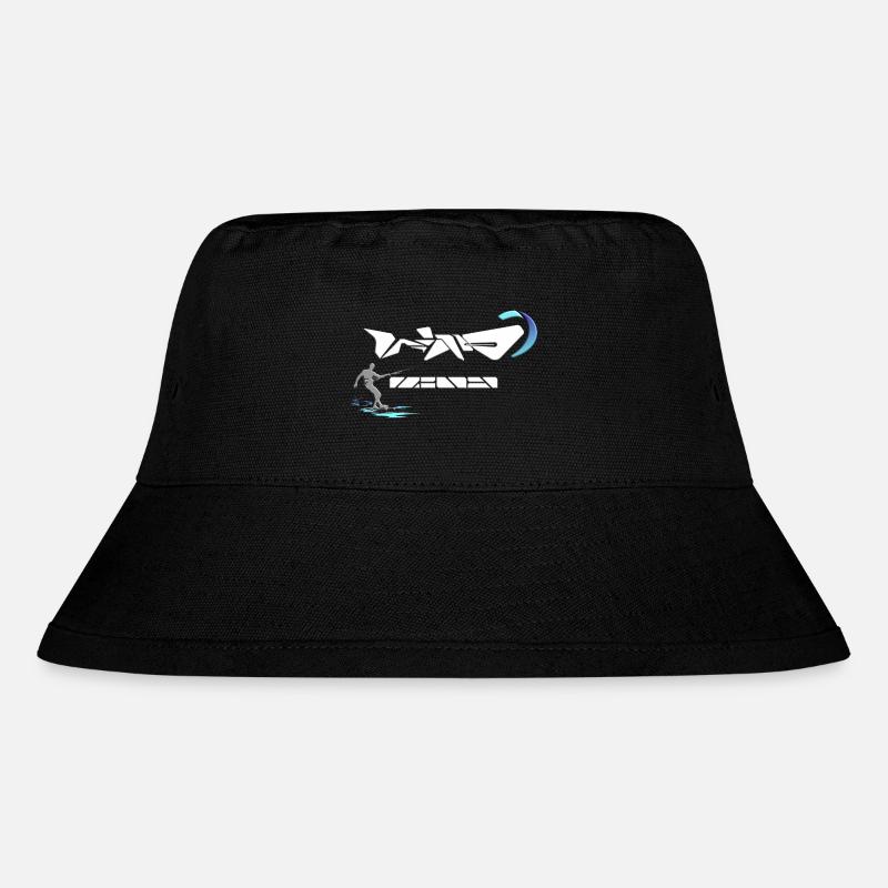 Windkind Futuristic - Stanley/Stella recycelter Bucket Hat - Schwarz