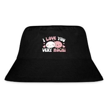 I love you very mochi kawaii rice cake mochi - Stanley/Stella Recycled Bucket Hat - black - Front