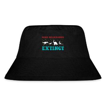Milliardäre aussterben lassen - Stanley/Stella recycelter Bucket Hat - Schwarz - Vorne