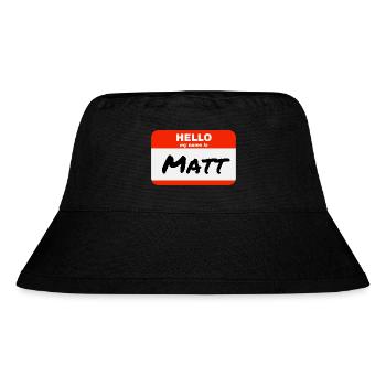 Bonjour, je m’appelle Matt Étiquette Étiquette - Bob recyclé Stanley/Stella - noir - Devant