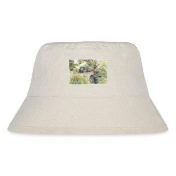 Watercolor Steam Train Viaduct - Stanley/Stella Recycled Bucket Hat - natural - Front