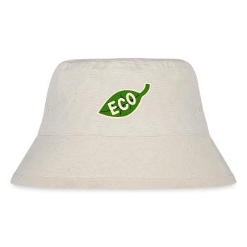 Emblème Feuille Écologique - Nature Minimaliste - Bob recyclé Stanley/Stella - blanc naturel - Devant