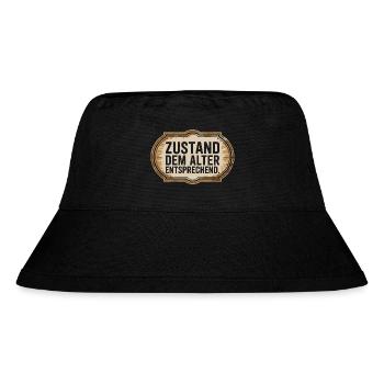 Zustand Dem Alter Entsprechend Oldtimer Geburtstag - Stanley/Stella recycelter Bucket Hat - Schwarz - Vorne