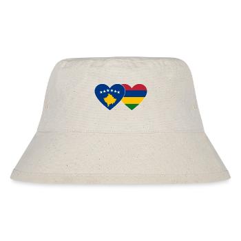 Bosnia Mauritius Flag Heart - Stanley/Stella Recycled Bucket Hat - natural - Front