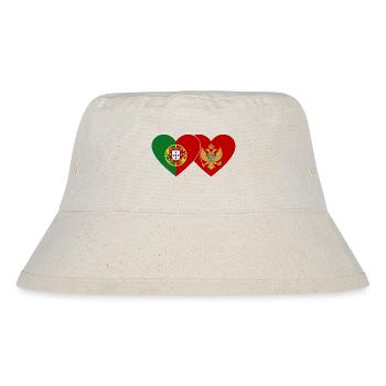 Portugal Montenegro Flagge - Stanley/Stella recycelter Bucket Hat - Naturweiß - Vorne