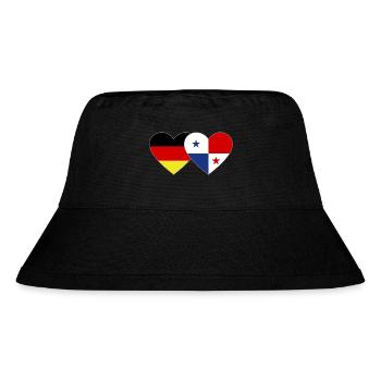 Germany Panama Flag Heart - Stanley/Stella Recycled Bucket Hat - black - Front