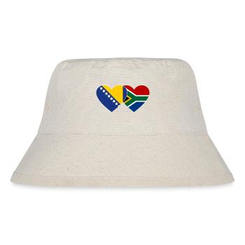 Bosnien Südafrika Flagge Herz - Stanley/Stella recycelter Bucket Hat - Naturweiß - Vorne
