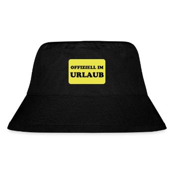 Urlaub - Stanley/Stella recycelter Bucket Hat - Schwarz - Vorne