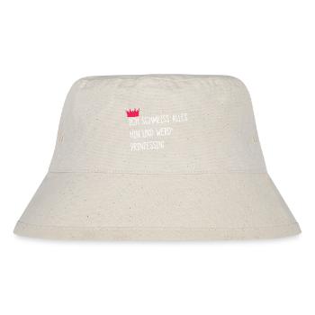 Ich schmeiss alles hin werd prinzessin spruch schu - Stanley/Stella recycelter Bucket Hat - Naturweiß - Vorne