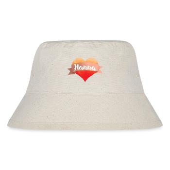 Hanna Herz Liebe Freundin Valentin Valentinstag - Stanley/Stella recycelter Bucket Hat - Naturweiß - Vorne