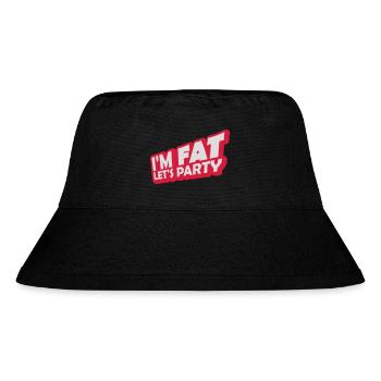 im fat lets party - Stanley/Stella recycelter Bucket Hat - Schwarz - Vorne