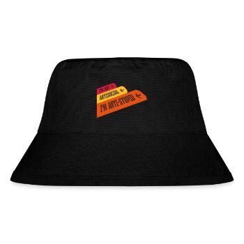not antisocial anti stupid - Stanley/Stella Recycled Bucket Hat - black - Front