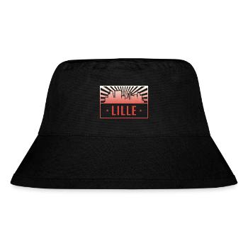 Lille Skyline Sunrise Gradient - Stanley/Stella Recycled Bucket Hat - black - Front