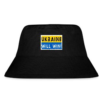 Ukraine will win - Stanley/Stella recycelter Bucket Hat - Schwarz - Vorne