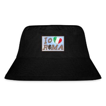 Io amo Roma - Stanley/Stella recycelter Bucket Hat - Schwarz - Vorne