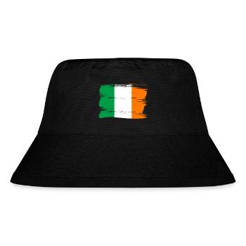 Irland Flagge Vintage Irische Fahne Dublin - Stanley/Stella recycelter Bucket Hat - Schwarz - Vorne