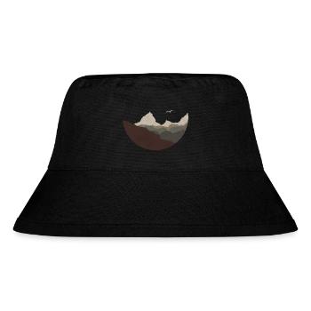 Berge - Stanley/Stella recycelter Bucket Hat - Schwarz - Vorne