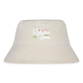 Willkommen Frühling - Stanley/Stella recycelter Bucket Hat - Naturweiß - Vorne