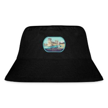 Illustration Caerlaverock Castle, Schottland - Stanley/Stella recycelter Bucket Hat - Schwarz - Vorne