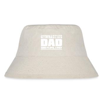 Turnen Papa Unterstützung Mit Stolz - Stanley/Stella recycelter Bucket Hat - Naturweiß - Vorne