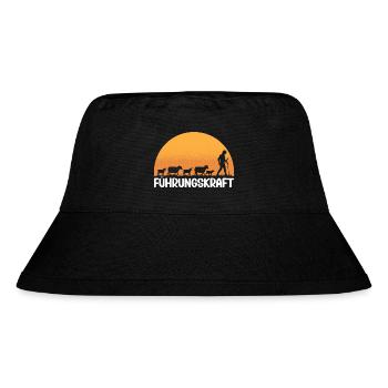 Führungskraft Schafe Hirte Geschenkidee Lustig - Stanley/Stella recycelter Bucket Hat - Schwarz - Vorne